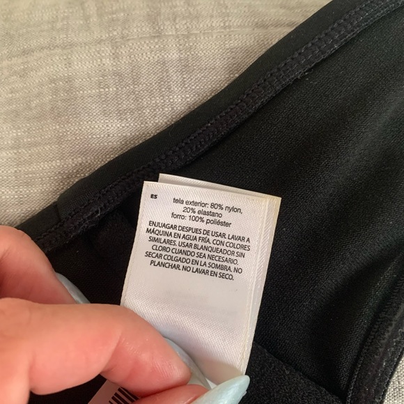 Bikini - Black Halter Top & White/ Navy Bottoms - Picture 6 of 11